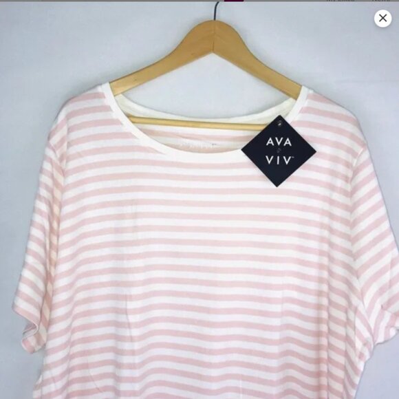 NWT Ava & Viv Tee Plus Size Perfect Stripe Tee size 3X - Picture 5 of 5